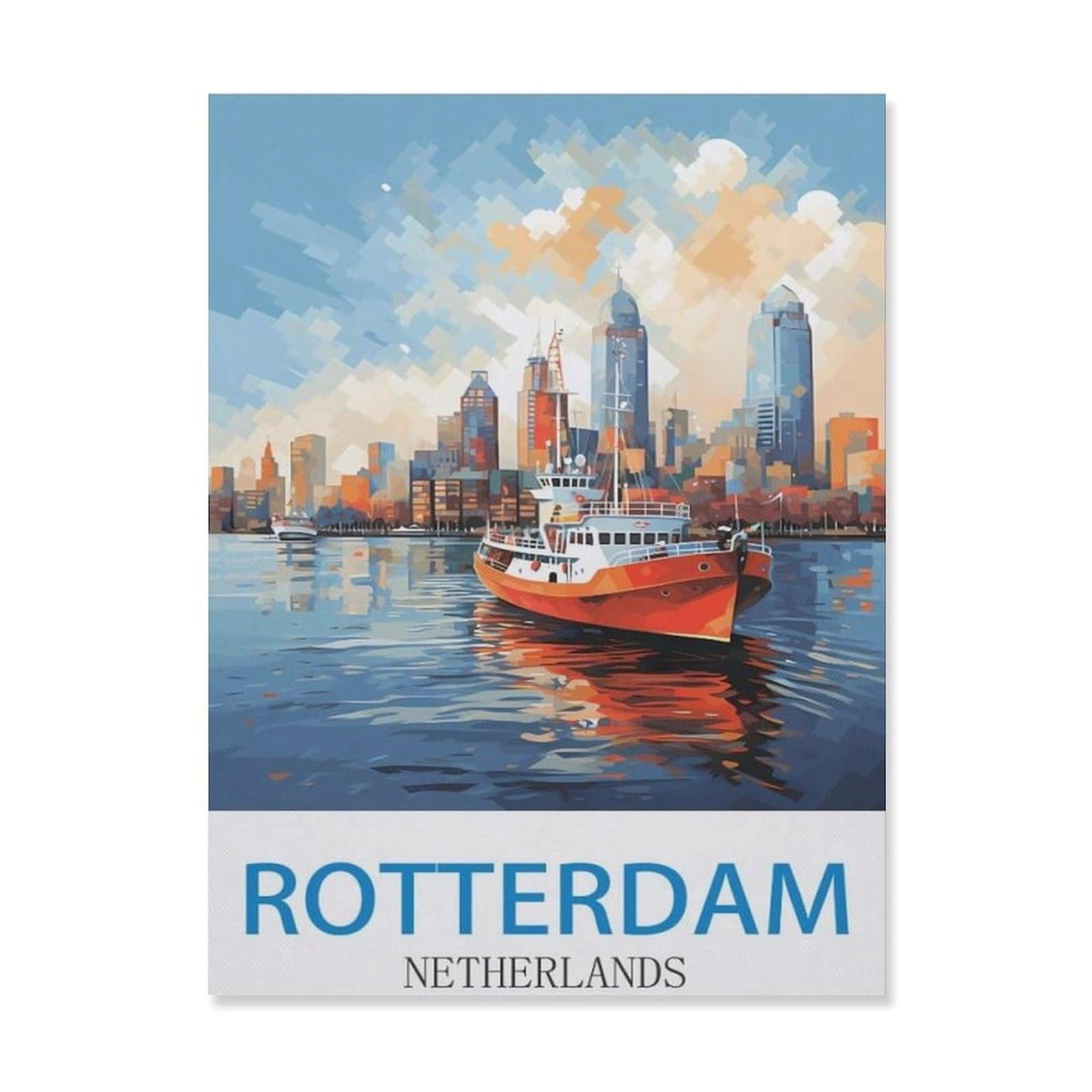Metal Sign Tin Sign，Rotterdam Netherlands(15x30cm）