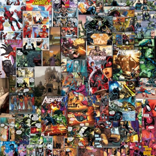Image of CodersParadise Superhero Wall Collage Kit | 54 Premium 4x6 Posters | Marvel & DC Inspired Aesthetic Room Decor | Superhero Cardstock Wall Art for Bedroom, Dorm & Office | Glue Dots Included