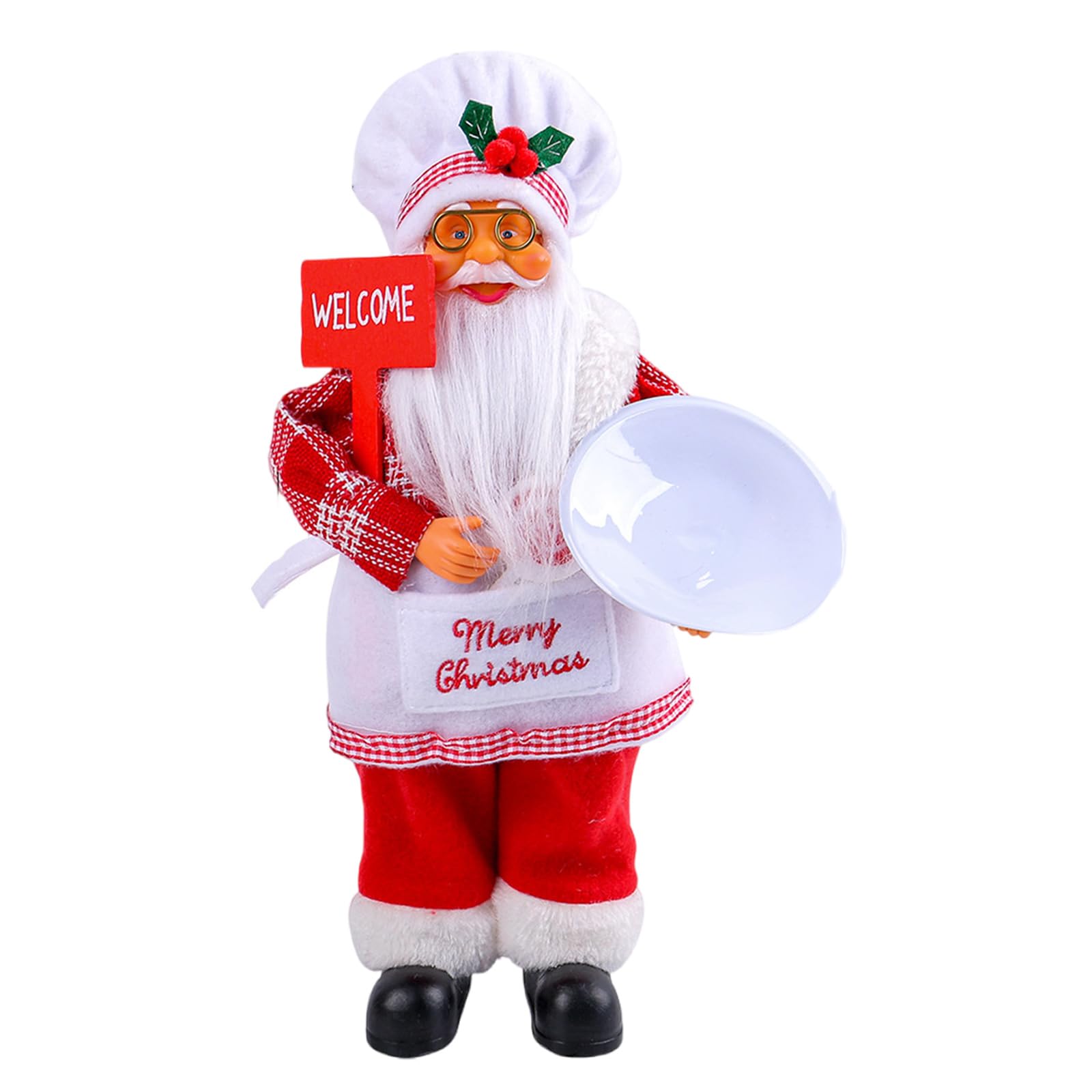 Elnwnnkc Fashionable Santa Statue Figurines with Elegant Designs Christmas Decoration Accessory for Household and Kitchen Desktop Santa Display