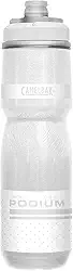 CamelBak Garrafa de água isolada para bicicleta Podium Chill – Garrafa fácil de espremer – Cabe na maioria das gaiolas de bicicleta – 680 g, refletor Ghost