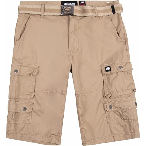 Ecko Cargo Shorts for Men – Twill Camo Mens Cargo Shorts with Belt Big and Tall