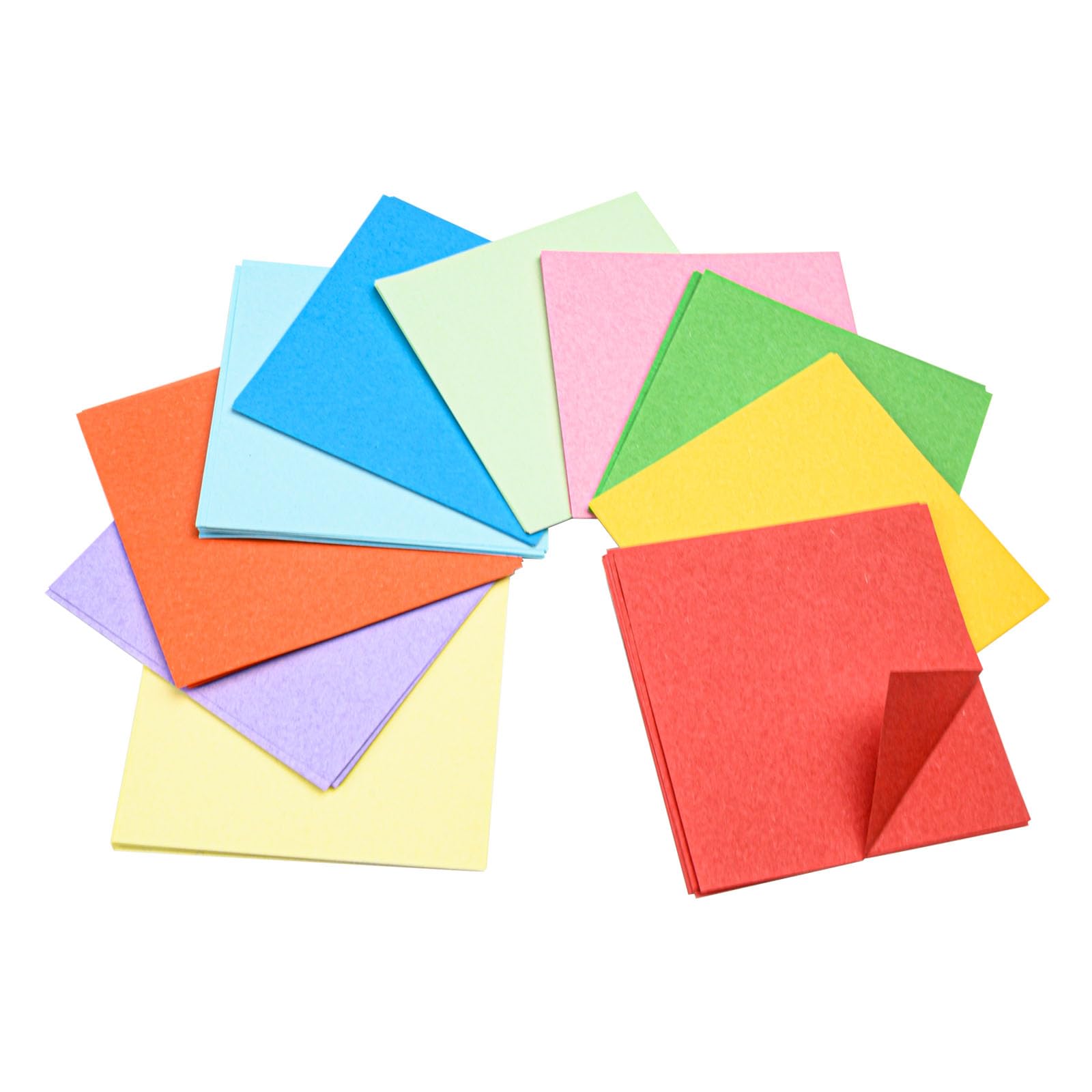DIAO79NI Origami Paper, 100 Sheets, 10 Colors, 4 Inch Square Folding Paper, Double Sided Colored Paper. Square Easy Fold Paper for Beginners Trainning