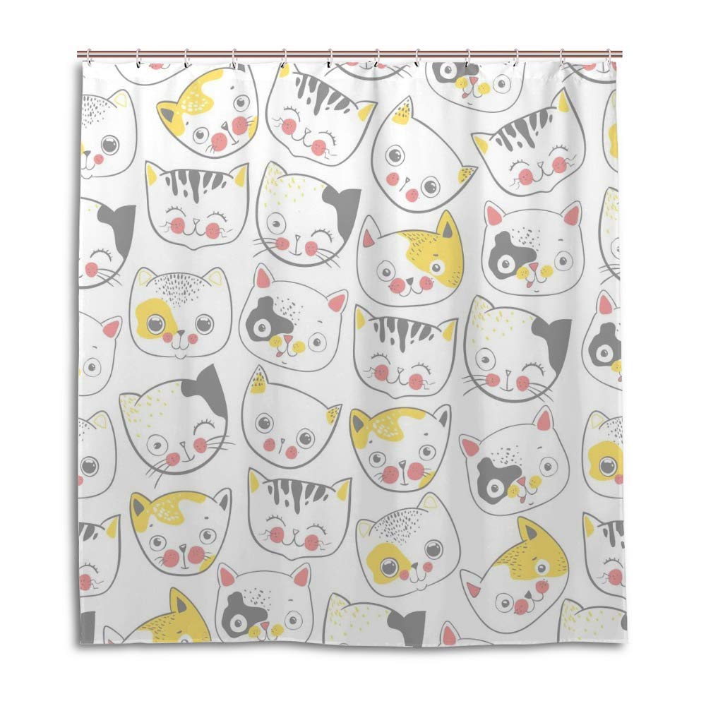 Rideau de douche chat lavable : dites adieu aux projections d'eau avec style