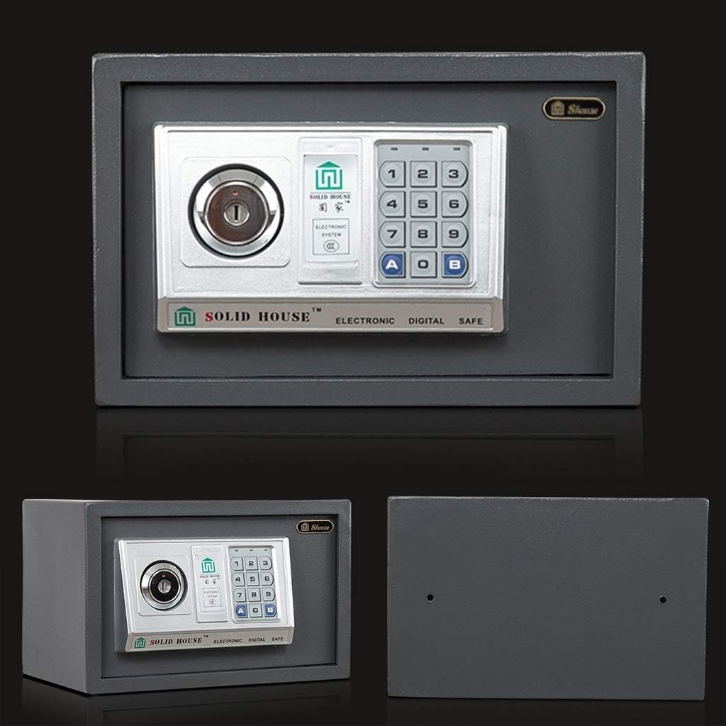Mounted Security Box Steel Electronic Home Office Cabinet Safe for Cash Keys Passports Valuables Wall Safes