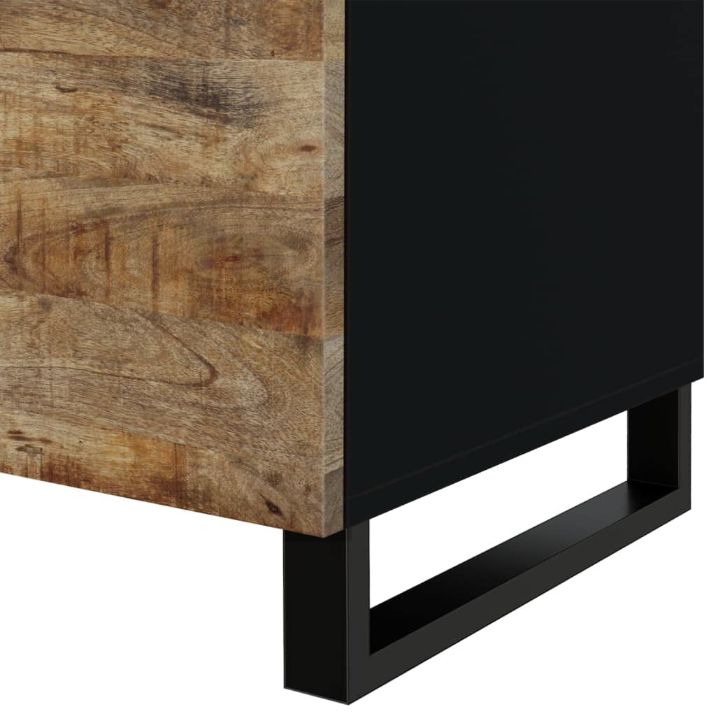 Homgoday Tavolino da caffè 80 x 50 x 40 cm, in legno massello di mango e ingegnerizzato, tavolino da tè per soggiorno, sala d'accoglienza degli ospiti, camera da letto e ufficio mobili tipo 2