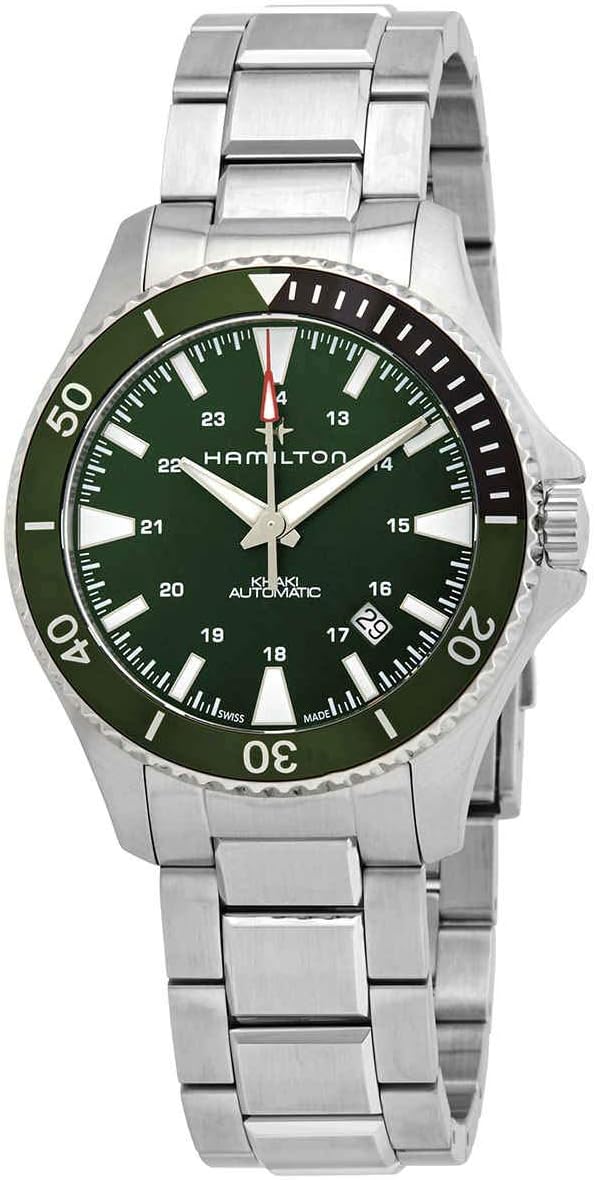 Khaki Navy Automatic Green Dial Sprite Bezel Men's Watch H82375161