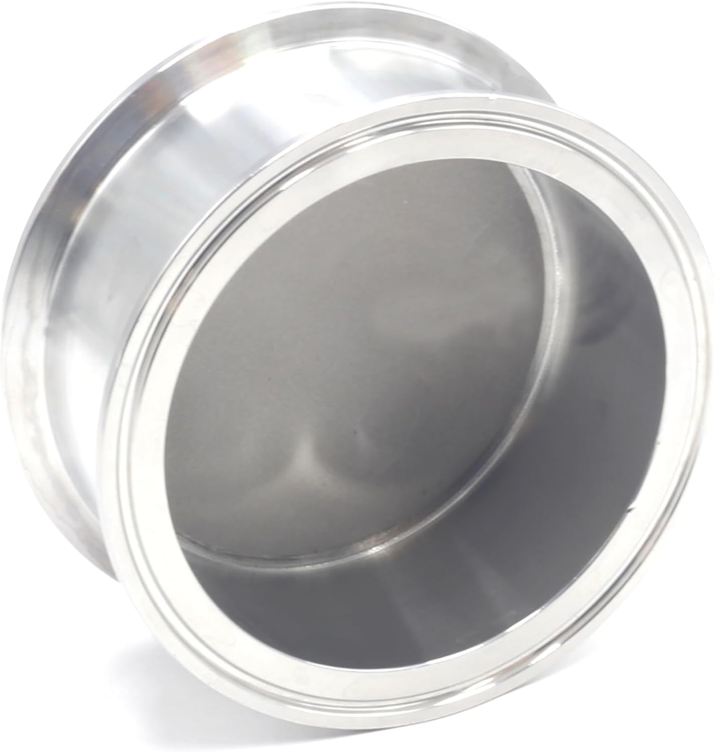HFS(R) 4 inch Tri Clamp Filter Plate Bottom Weld with 5 Micron Screen Filter Stainless Steel 304 (4 inch, 5 micron)