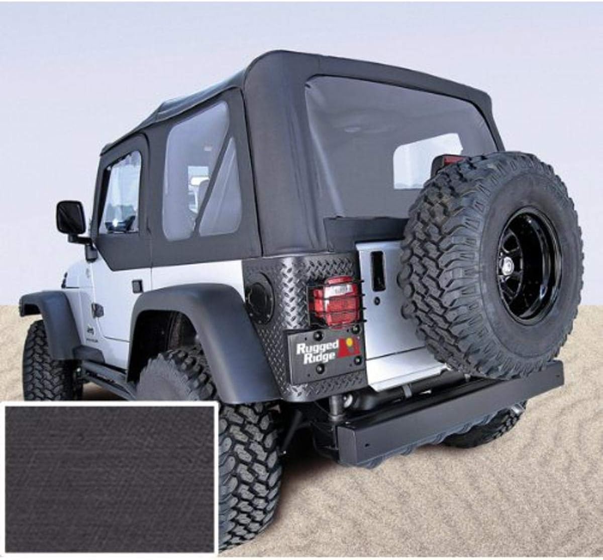Rugged Ridge | Soft Top, Door Skins, Black, Clear Windows | 13703.15 | Fits 1997-2002 Jeep Wrangler TJ
