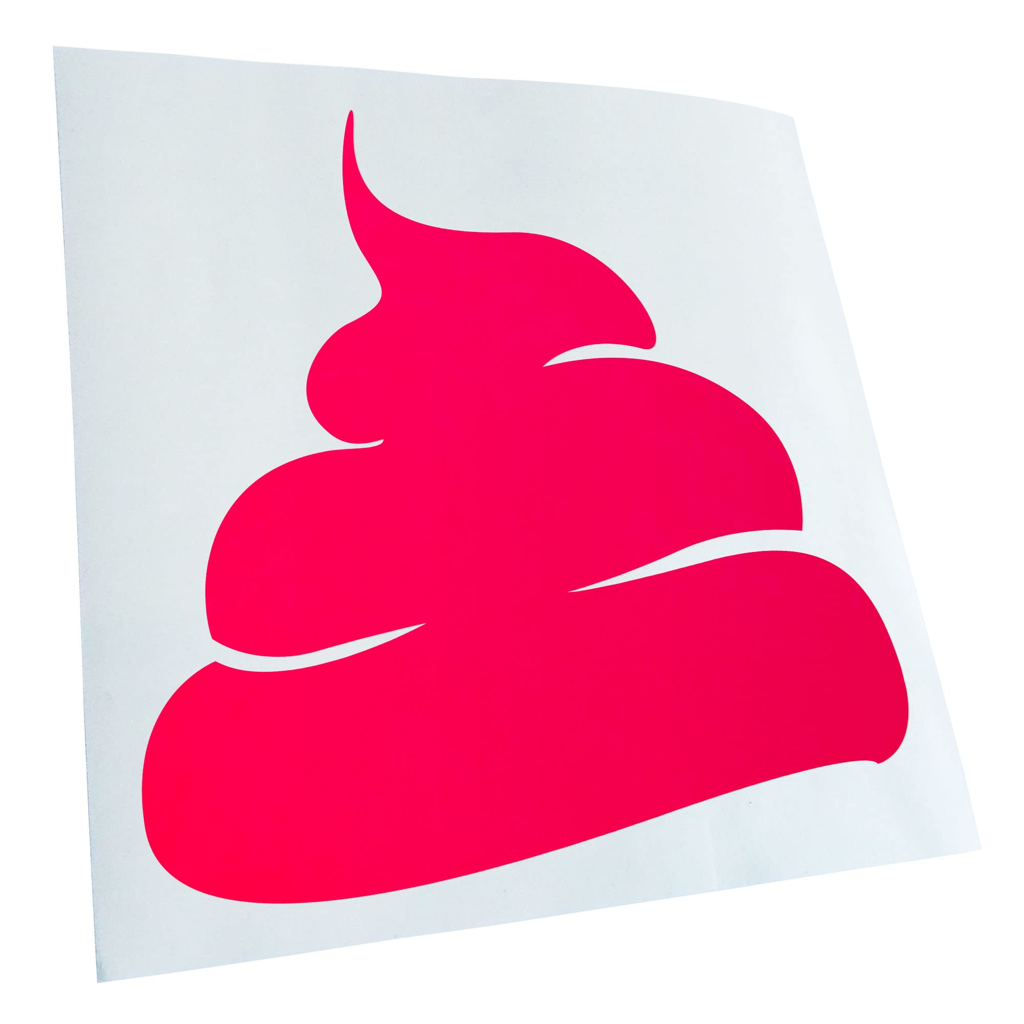 Kiwistar - Car Sticker - Neon Pink - 40 x 40 cm Kackhaufen Fun - Rear Window Car Sticker Weatherproof for Car Truck Moped Truck - Sticker Exterior Self-Adhesive Tuning Accessories for Window