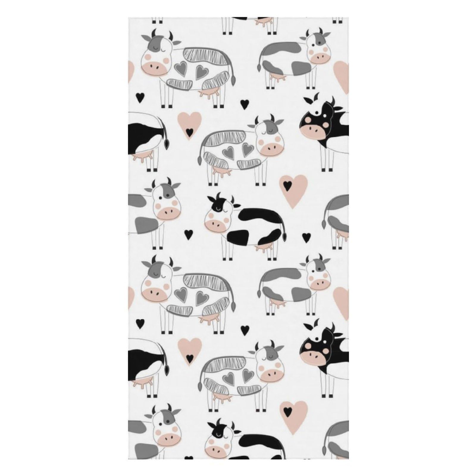 LWORZIIB Beach Towel, Cute Cattle Cow Bath Towel, Pool Towel Great for Gym Swimming 80 X 160cm