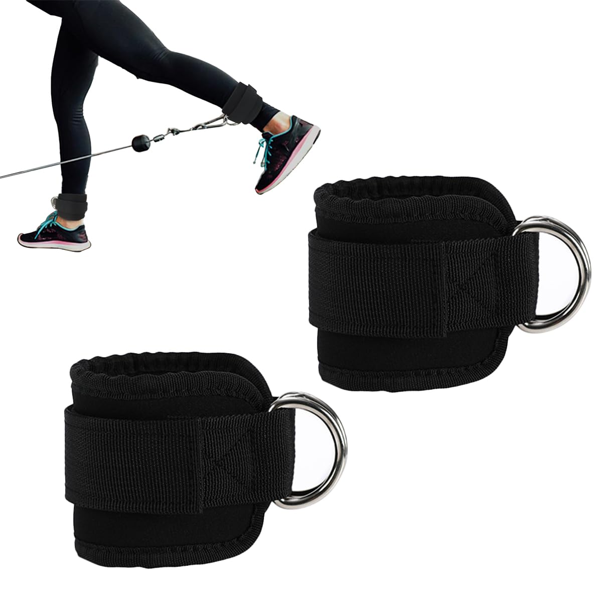 Handgelenk Bandagen Fitness Kraftsport, Zughilfen Klimmzüge Gewichtheben Kreuzheben Gym Bandage Wrist Wraps Straps - Schwarz