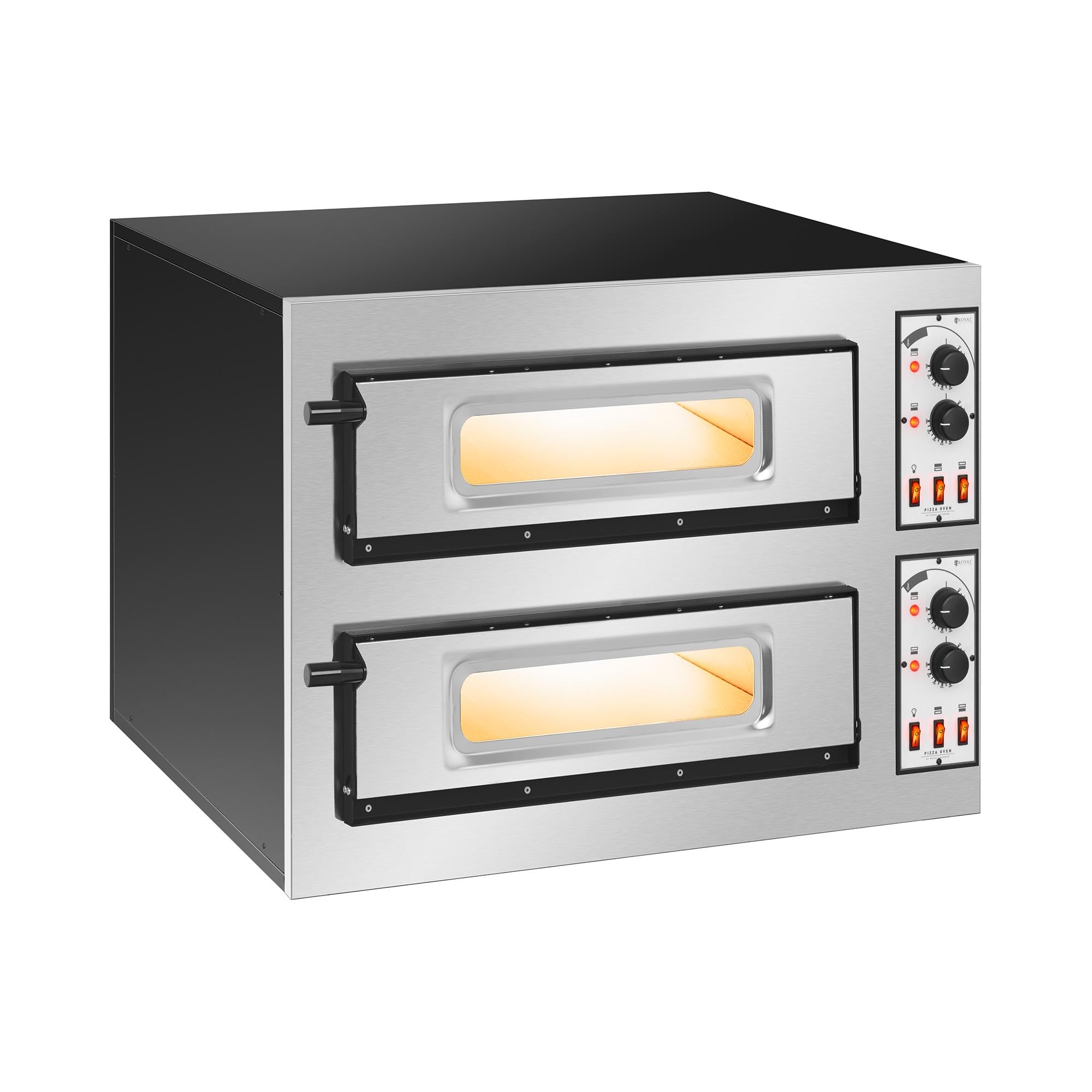 Four à Pizza Crosson FPO-13 - Pour Pizzas Surgelées Jusqu'à 33 Cm, Minuterie 30 Min, Porte Vitrée, 1450W