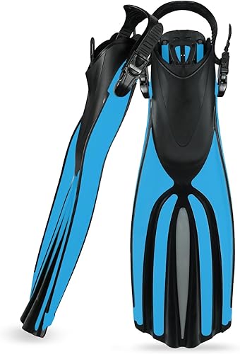 Miniatura 9 de -Aletas de buceo Aletas largas de silicona Equipo de natación Aletas de snorkel Nuevas aletas de buceo profesional Adultos Hombres Mujeres