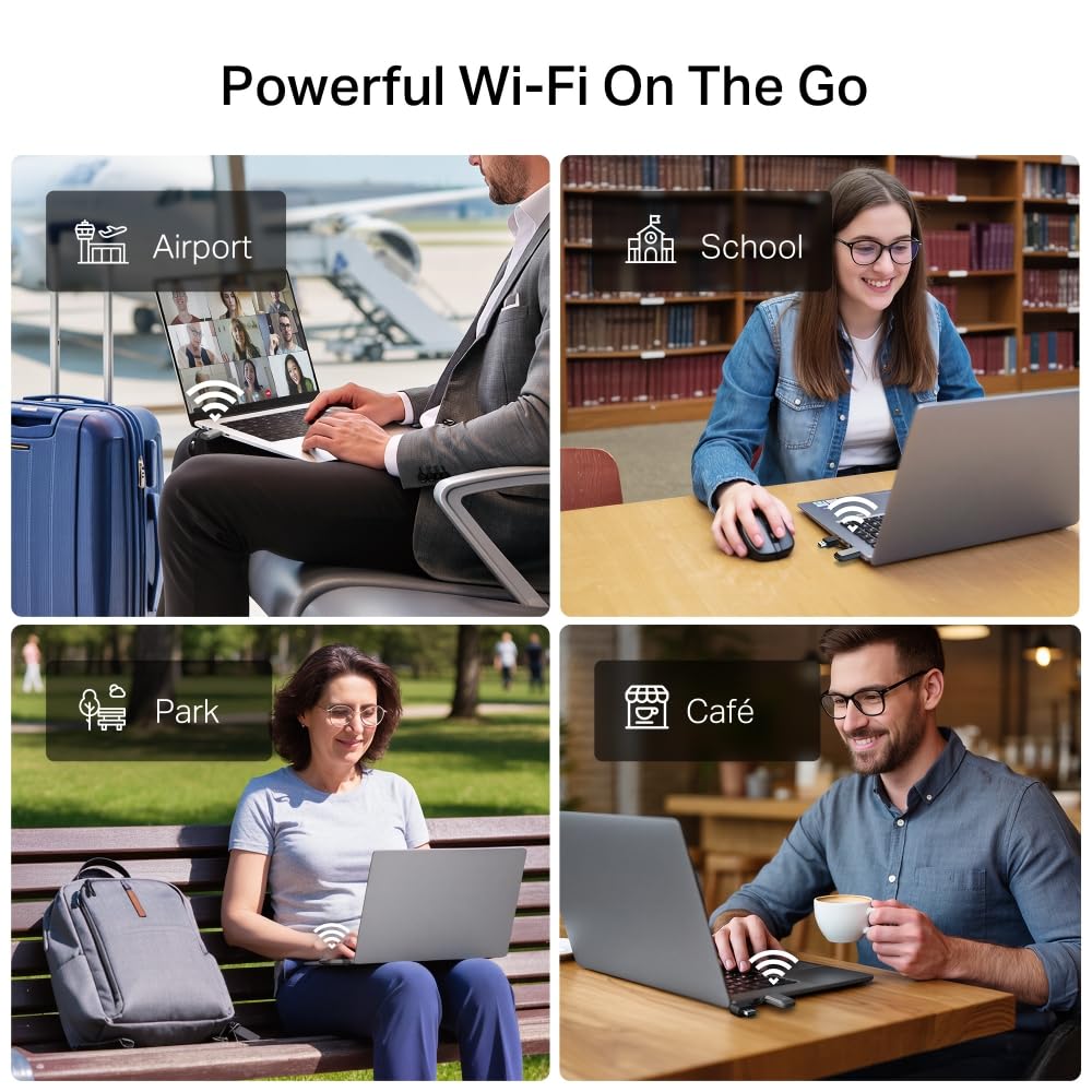 TP-Link Archer TBE400U Wi-Fi 7 WLAN Stick für PC, USB-C/A WLAN Adapter BE6500 Tri-Band, MU-MIMO, WPA3, USB 3.0, nur Kompatibel mit Windows 10/11