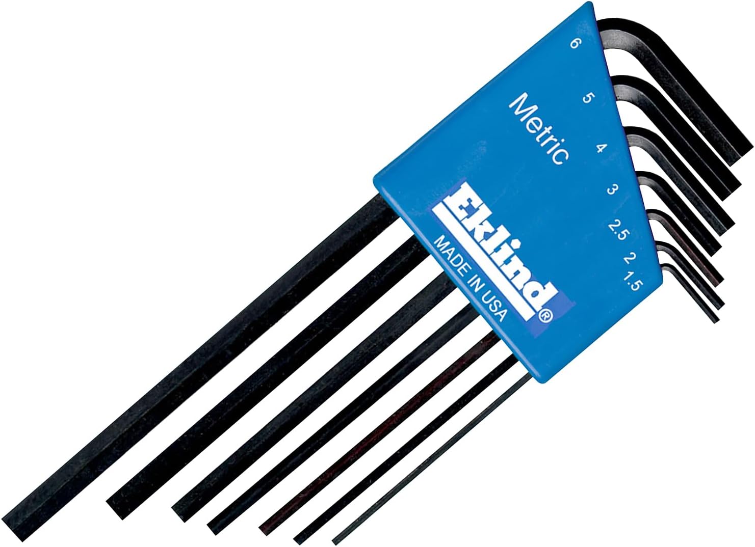 Eklind Tool 10607 Hex-L Key allen wrench - 7pc set Metric MM sizes 1.5-6 Long series