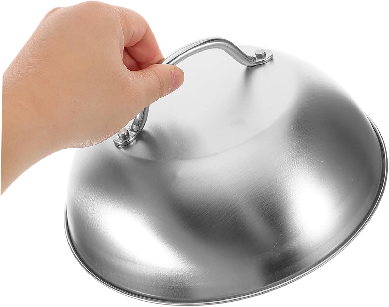 Stainless Steel Burger Press with Round Basting Cover for Smashed Burgers Bacon Versatile Griddle Accessories for Indoor Outdoor BBQ Cooking