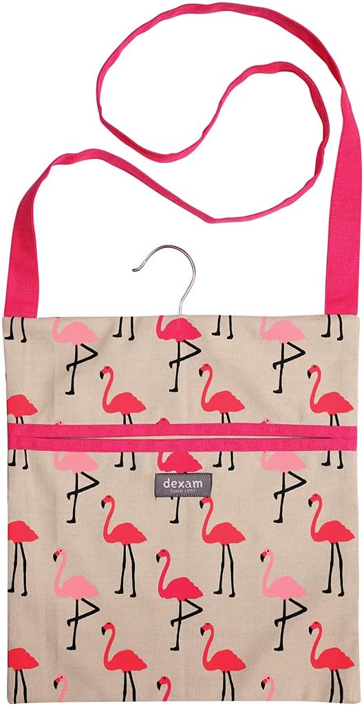 Dexam Flamingo Peg Bag, Pink, Pink, Hanging
