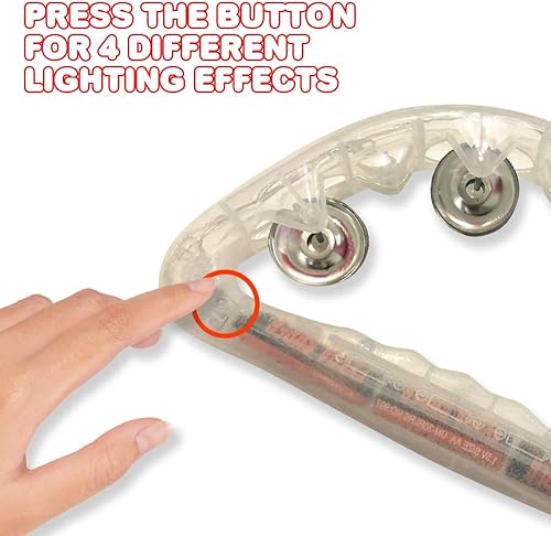 Miniatura 4 de ArtCreativity Panderetas intermitentes para niños, juego de 2, emisores de ruido LED para eventos deportivos, bodas, fiestas de cumpleaños y rave,