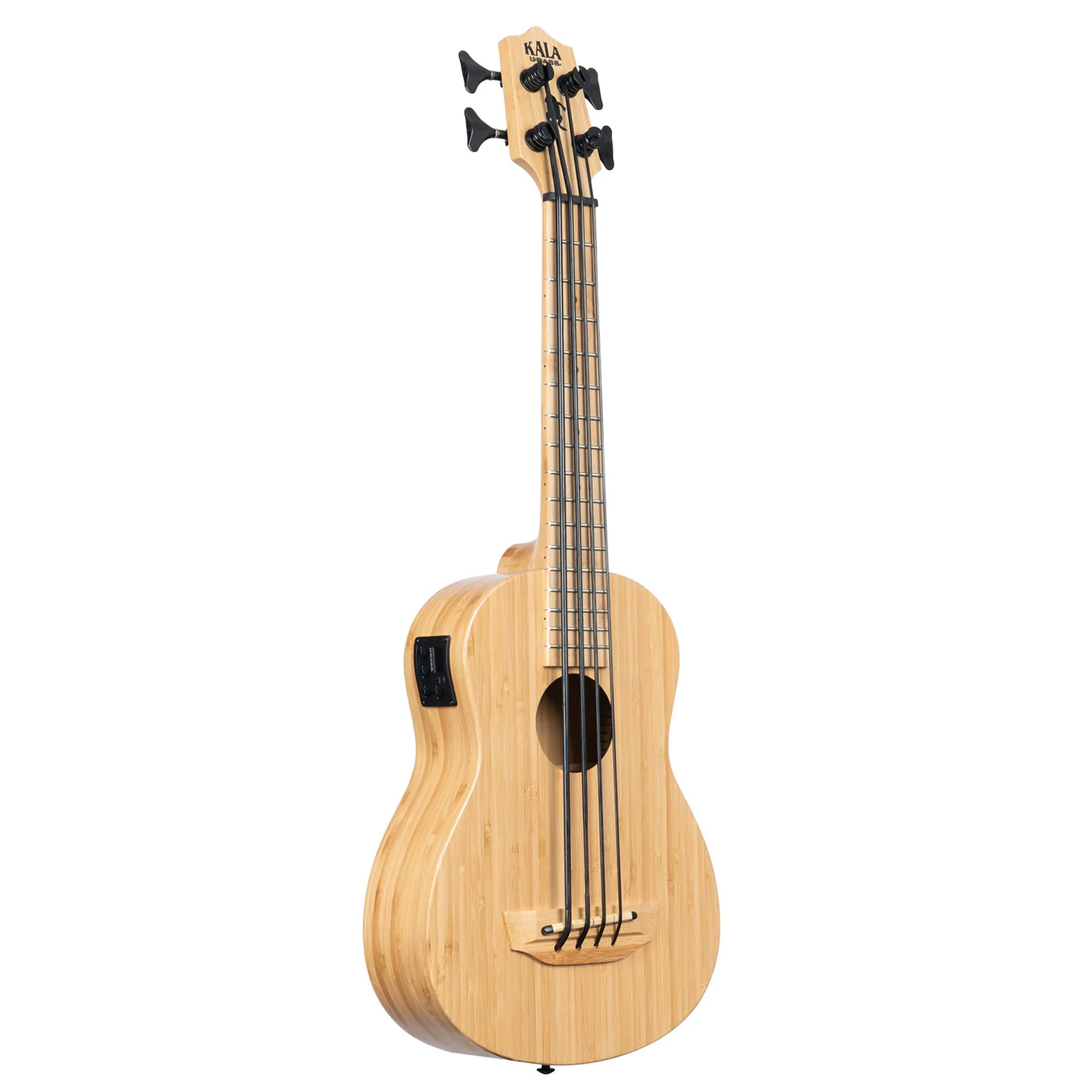 Kala UBASS-BMB-FS Ukulele Basso Elettrificato Amplificato Bamboo con Borsa