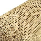 LUSYDECO 24' Width Rattan Cane Webbing Roll 5 Feet Length Hexagon Weave Pre-Woven Cane Mesh Net Open Weave Wicker Cane Webbing Rattan Sheets for Furniture, Chair, Cabinet, Ceiling (5 FEET)
