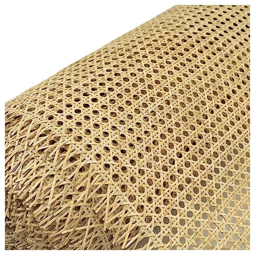LUSYDECO 24" Width Rattan Webbing for Caning Projects - Natural Pre Woven Open Mesh Cane - Cane Webbing Roll (5 FEET)