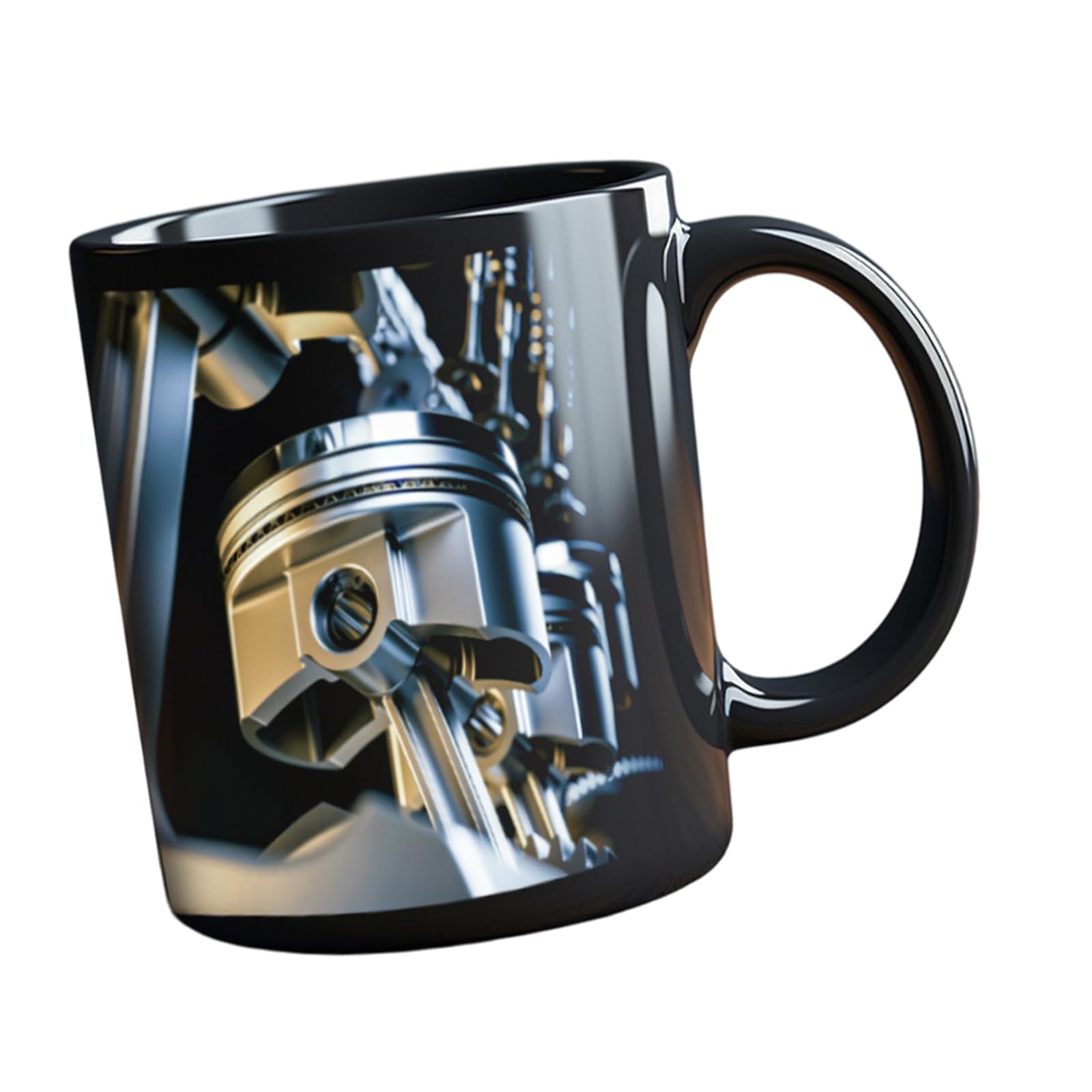 Jazuaiao E Artistic Ceramic Travel Mugs Showcasing Automotiv Design With Comfortabl Grip Technician Themed Mugs For Beverages Technician Ngin Ceramic Coffe