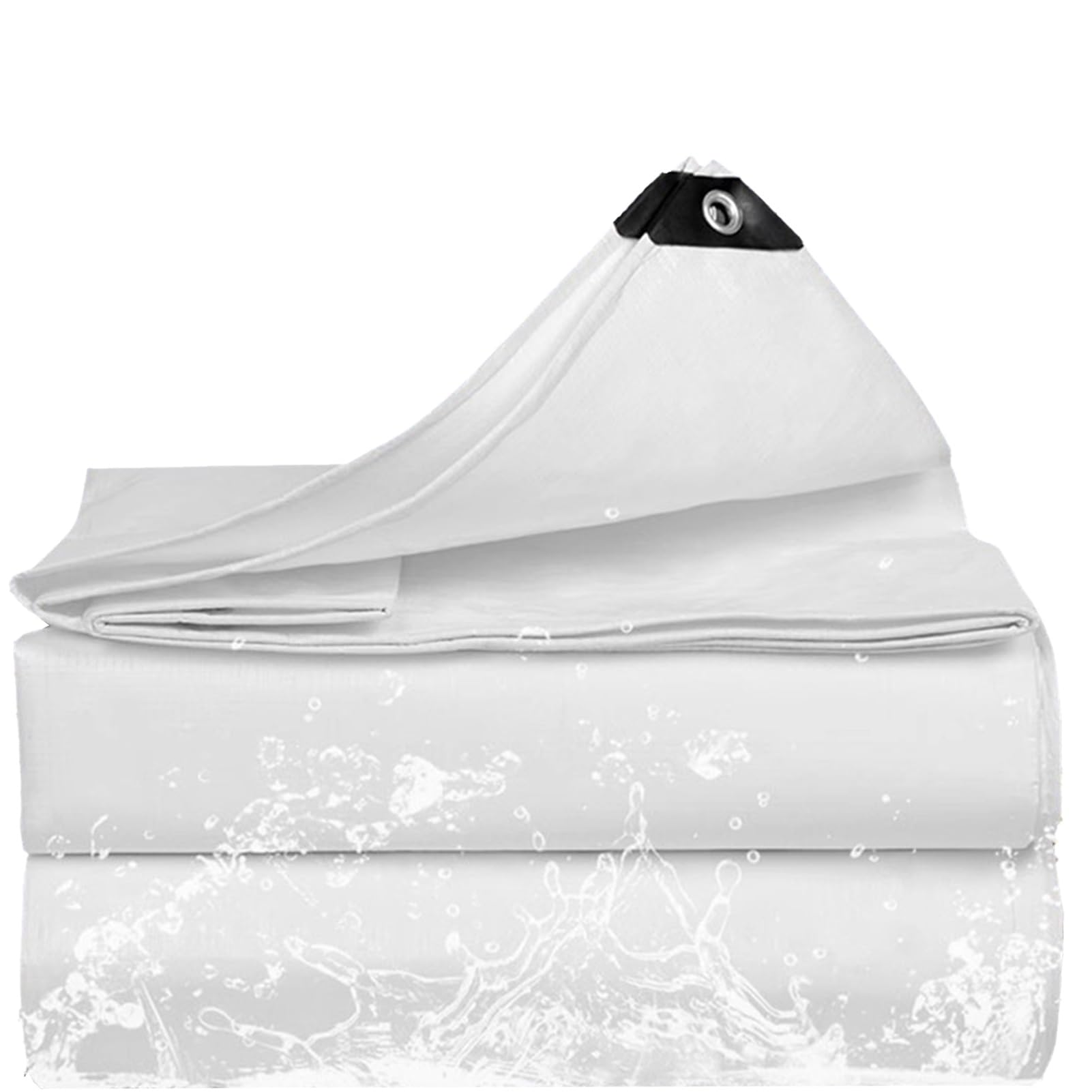 Lona blanca impermeable multiuso con ojales reforzados cubierta de exterior 3x4m
