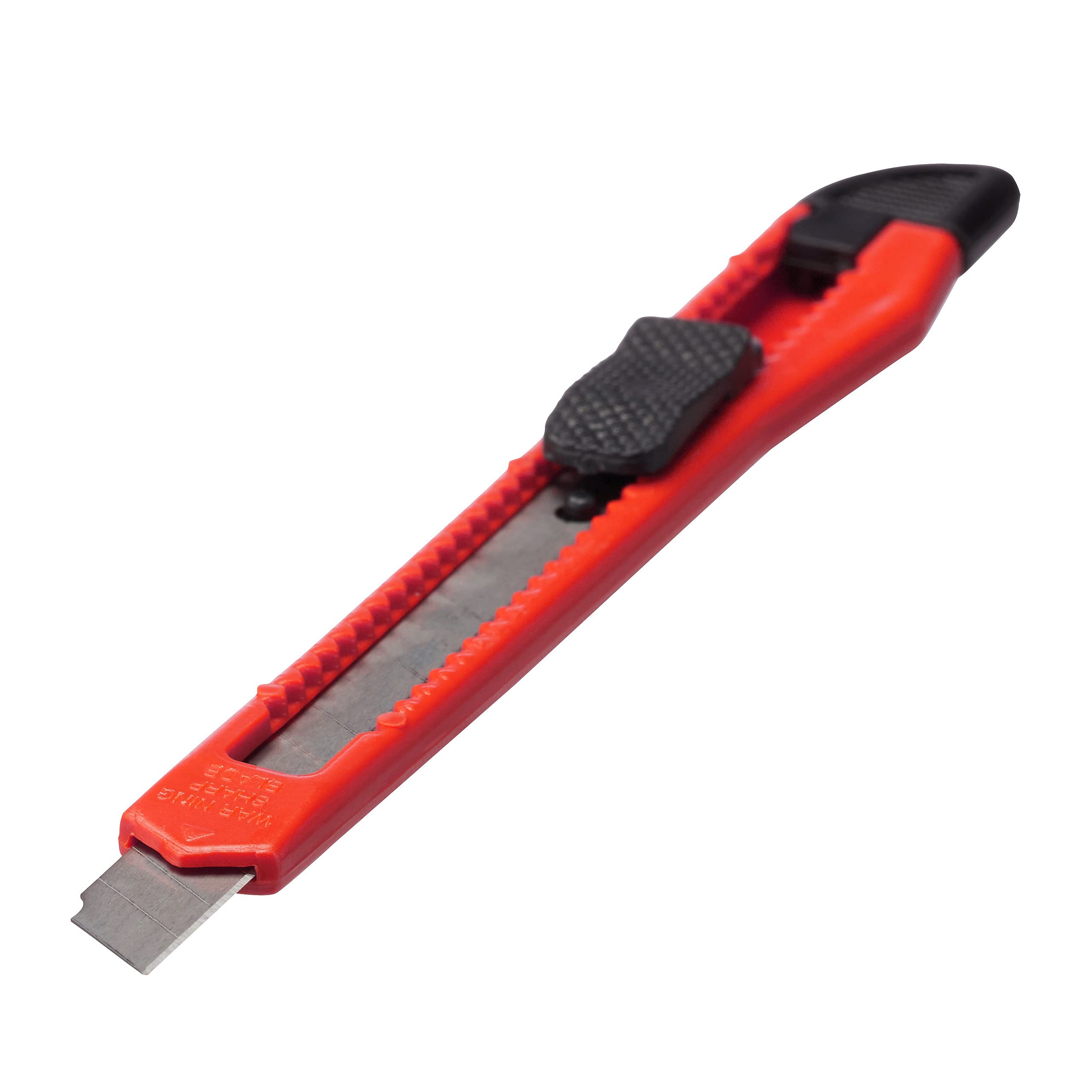 Relaxdays Taglierini in Set da 100, a Scatto, Lama da Spezzare Larga 9 mm, per Cartone, da Bricolage, rosso