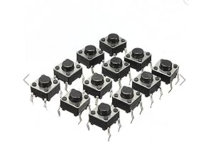 100Pcs 6x6x5mm PCB Switch: Momentary Tactile Tact Push Button