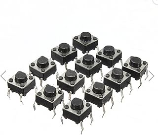 100Pcs 6x6x5 mm Miniature Micro Momentary Tactile Tact Touch Push Button Switch Quality Switch SPST Miniature/Mini/Micro/Small PCB
