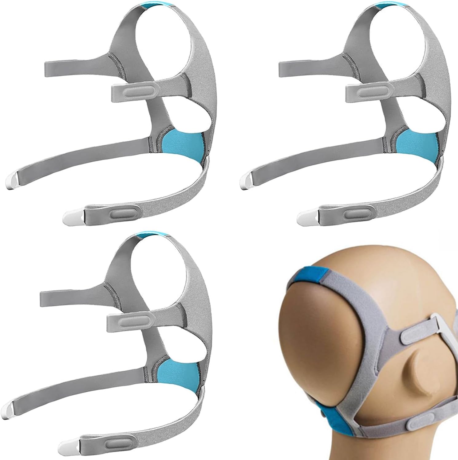 2-Pack N20 Headgear Replacement Compatible with AirFit N20 CPAP Mask for Her, Replacement Straps for Air Fit N20/AirTouch N20 Mask, N20 Medium Headband with 4 Clips, Pink