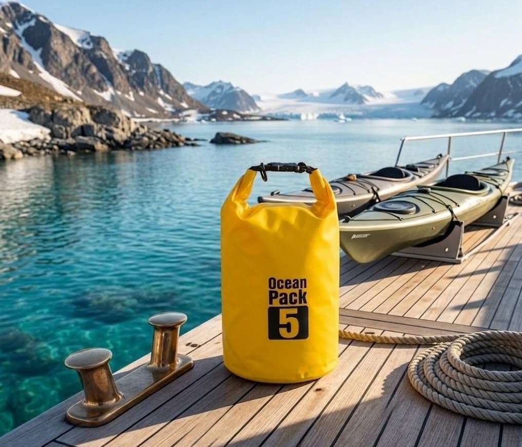 5 Liter Waterproof Dry Bag | Roll Top Outdoor Ocean Pack for Swimming Wading Boating Drifting Travel Hiking Waterproof Storage Sack-image-25