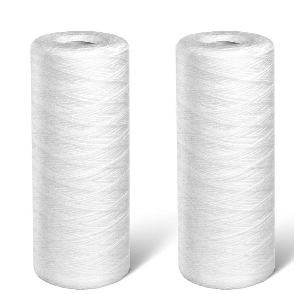 Lafiucy Cartouche Filtre à Sédiments Enroulé 20 Micron 10" X 2.5" - Pack De 5 Pour Système Toute La Maison Ou Osmose Inverse