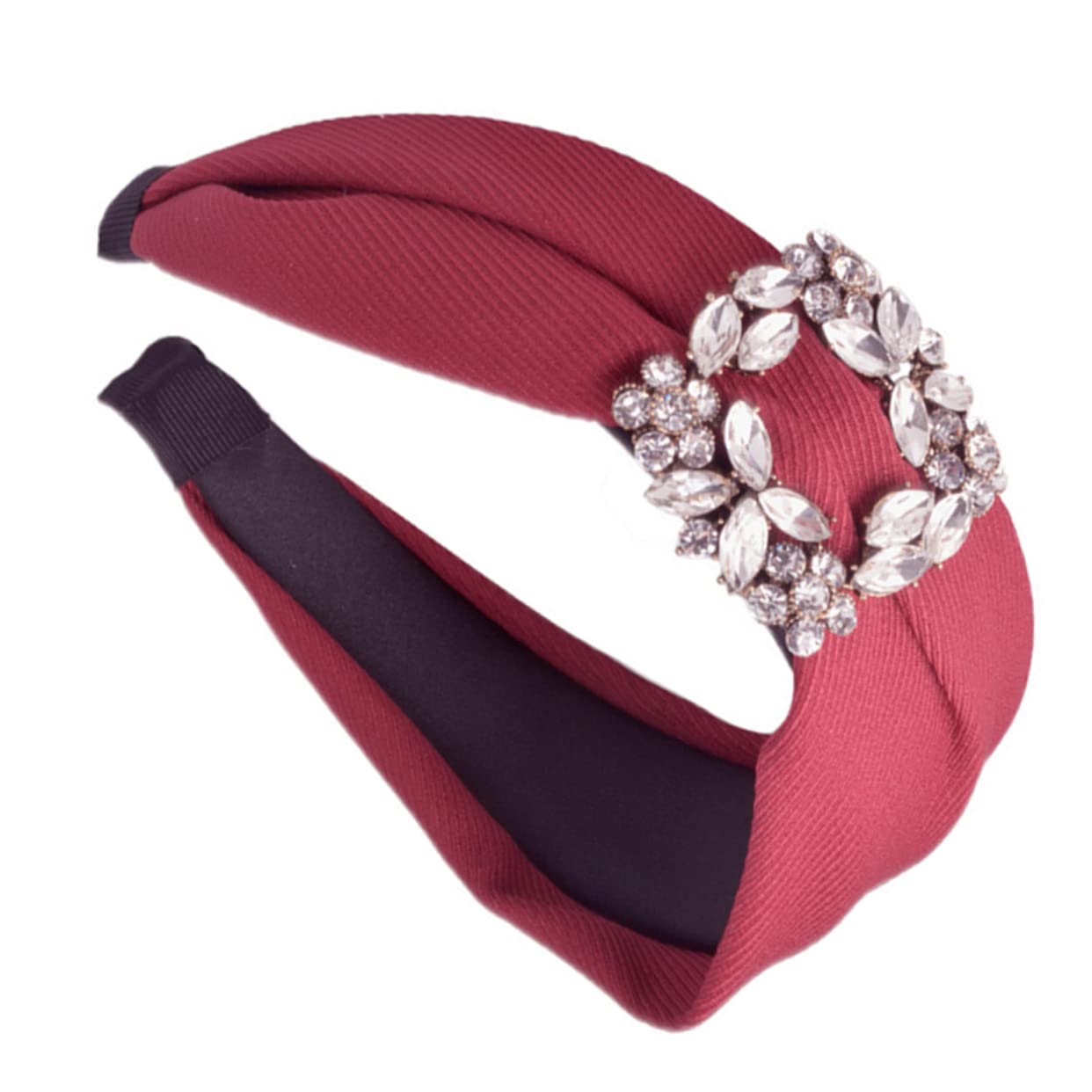 Ipetboom 3piezas Headband De Ancha Rhinestone Para Mujeres y Color Rojo Accesorio Elegante y