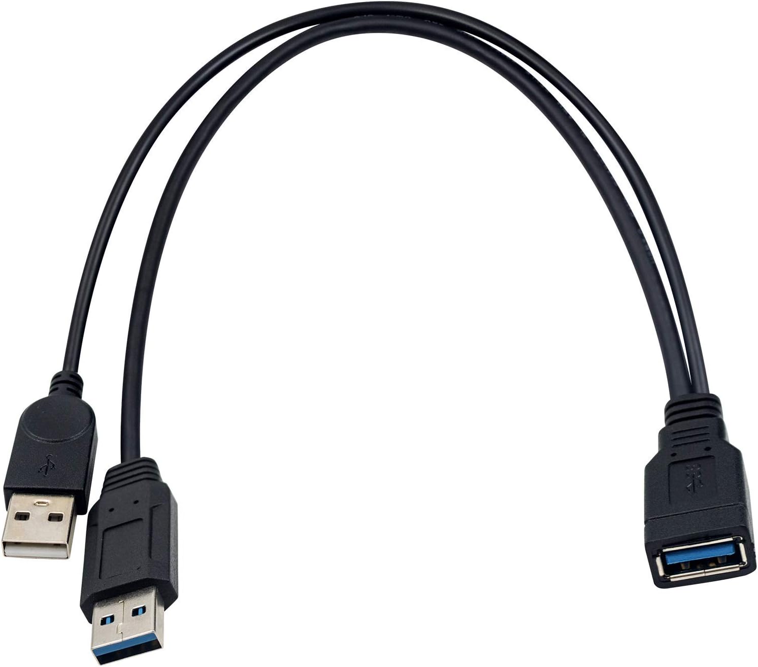 Duttek USB 3.0 Y Splitter Cable, USB 3.0 Type A Female to Dual USB Male ...