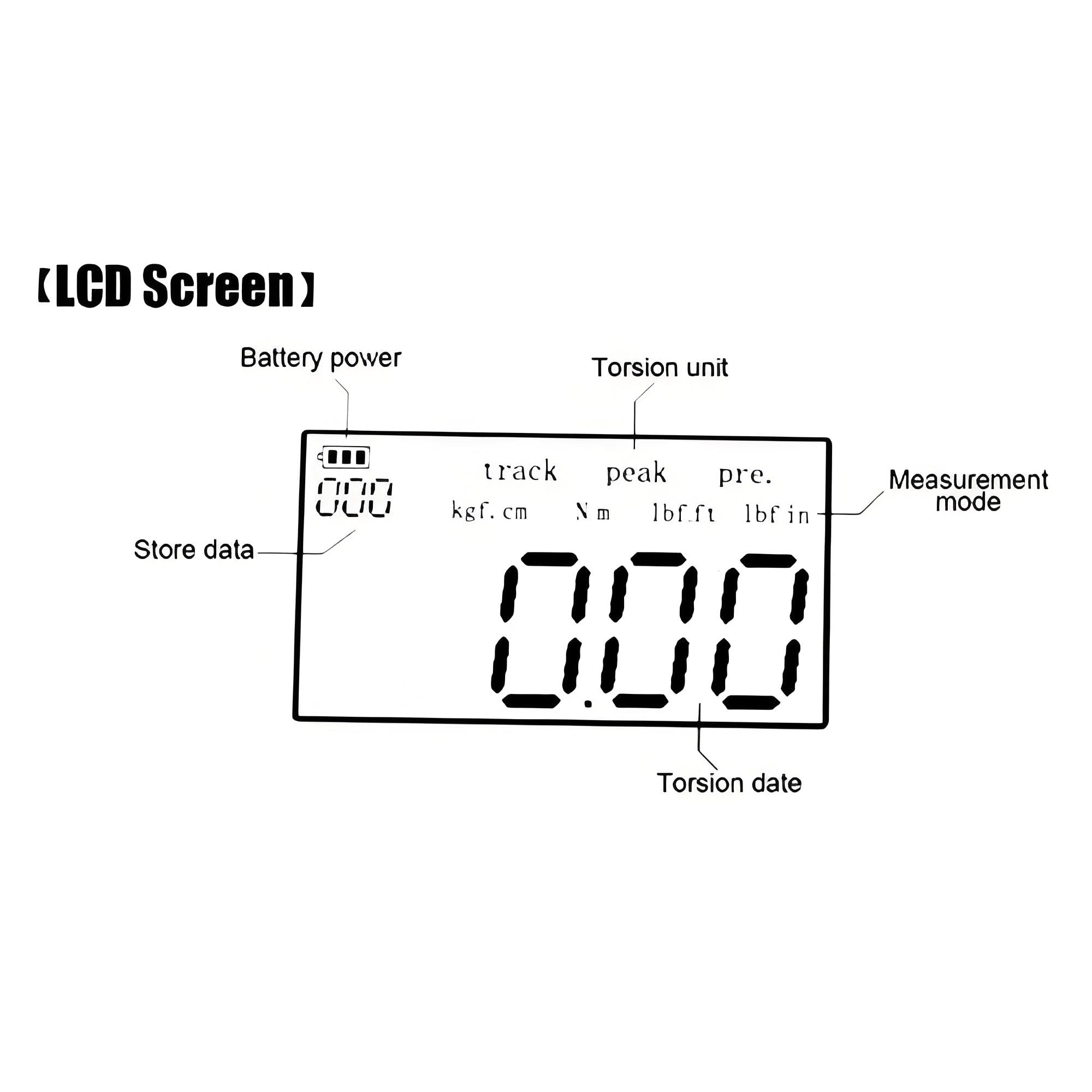 Fafeicy Adattatore Dinamometrico ZNC ‑ 200 Adattatore di Coppia Digitale Elettronico Misuratore di Coppia con Display Digitale Torsiometro Adattatore per Chiave Dinamometrica