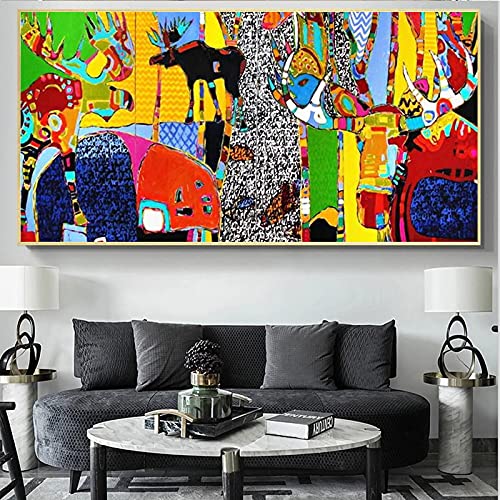Toile impression photos decoration salon moderne grand format 50x100cm sans cadre