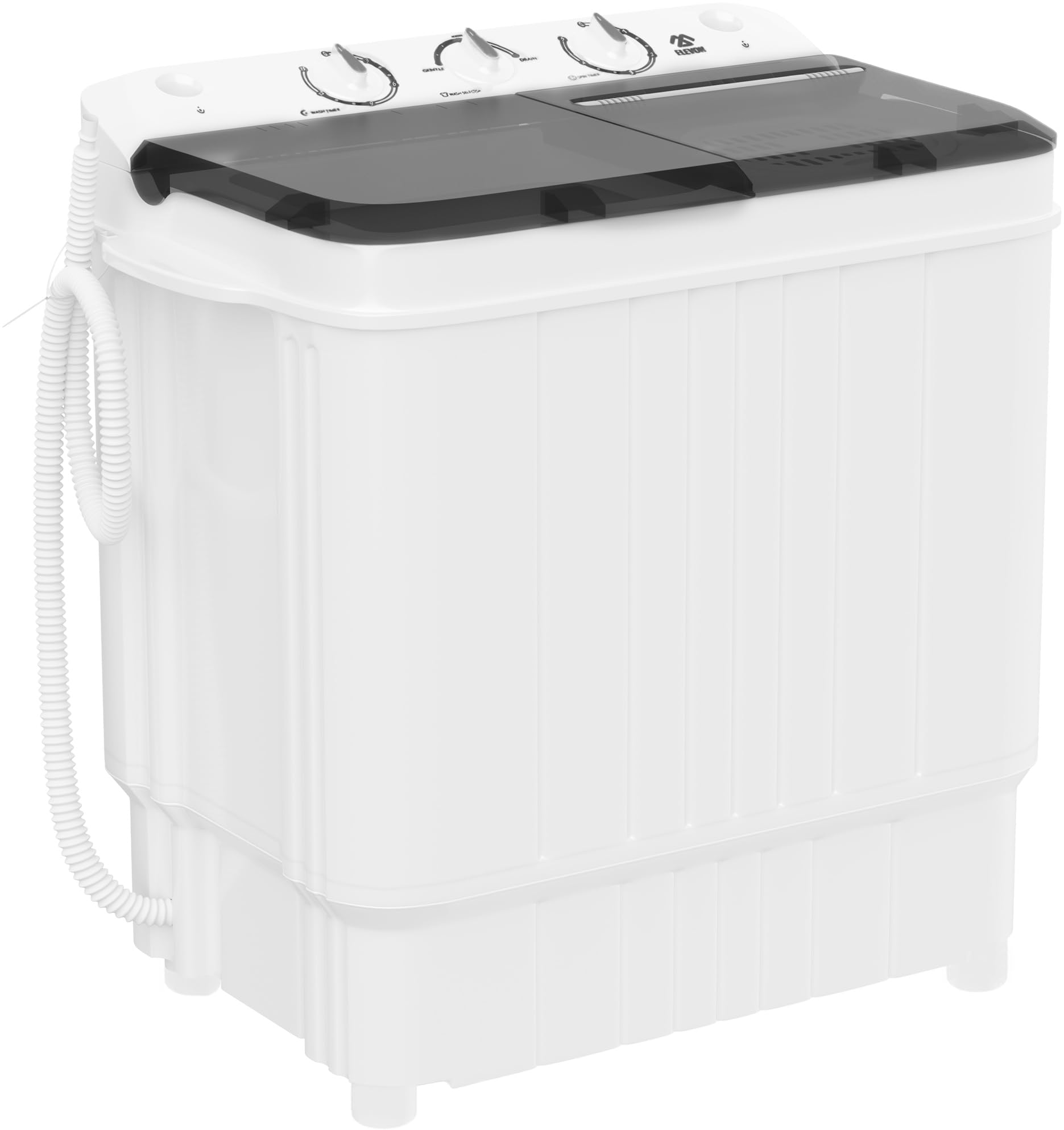 Photo 1 of **Untested**
Elevon Portable Washing machine, 20lbs Mini Compact Laundry Washing Machine, Twin Tub 12lbs Washer & 8lbs Spinner, Clothes Washer Machine with Drain Pump for Apartment, Dormitory and RVs