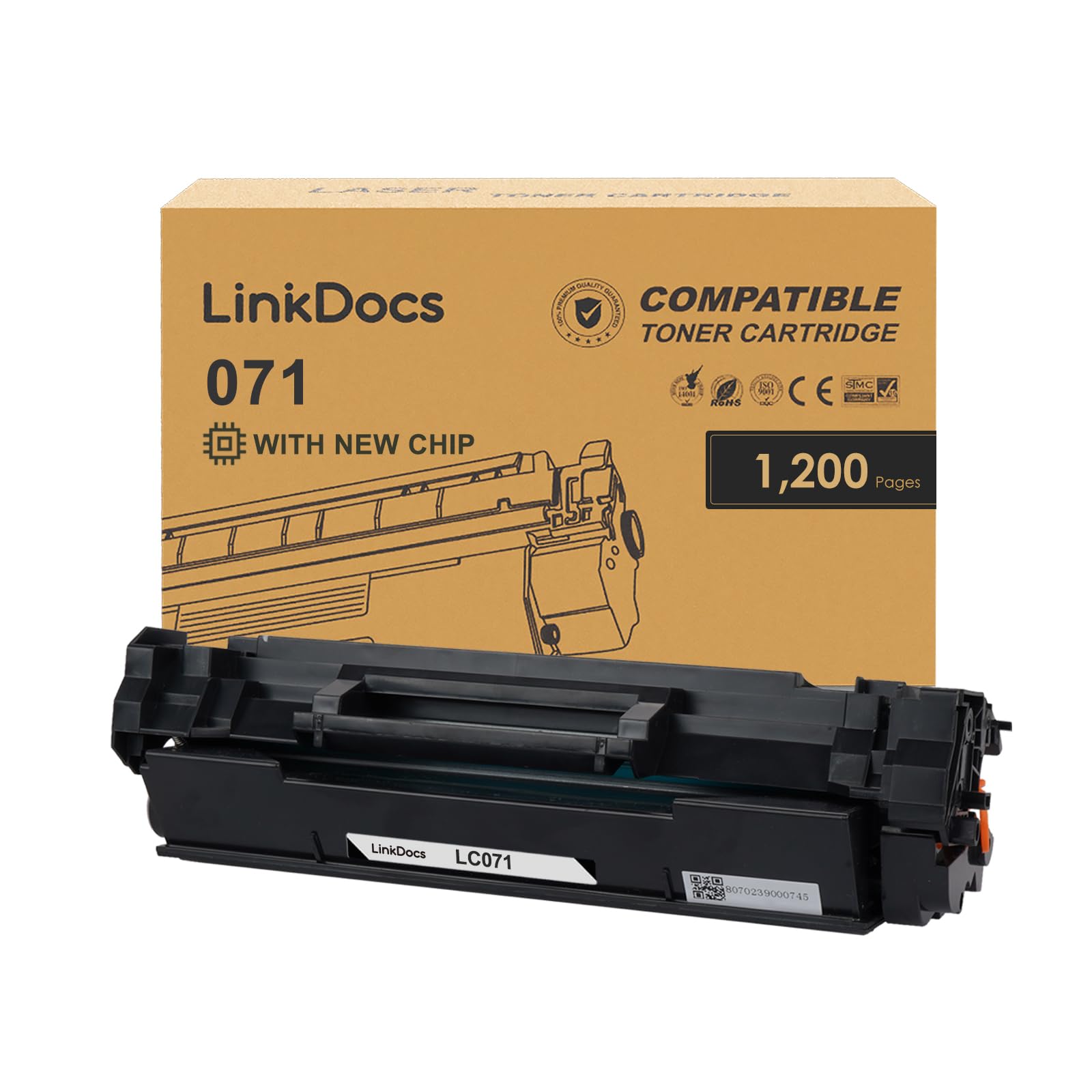 Amazon.co.jp: LinkDocs 071 トナーカートリッジ 交換用 Canon