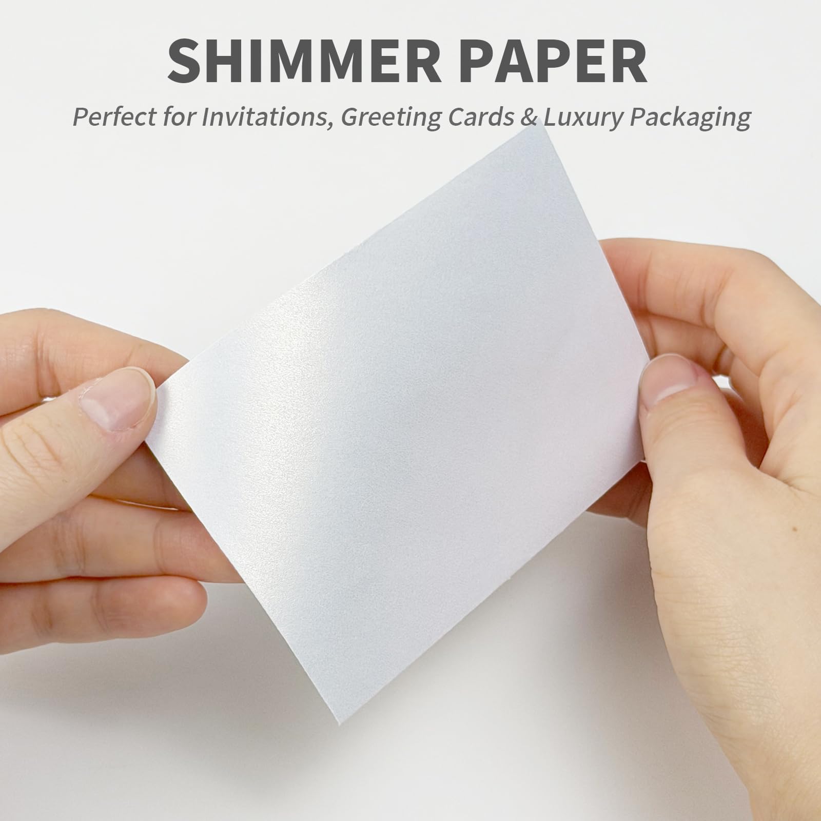 100 Pack Mini Pearl White Envelopes, 4 x 2.75" Shimmer Gift Card Envelopes, Gift Card Holder, Small Business Card Envelopes for Invitations, Wedding, Birthday Party, Baby Shower