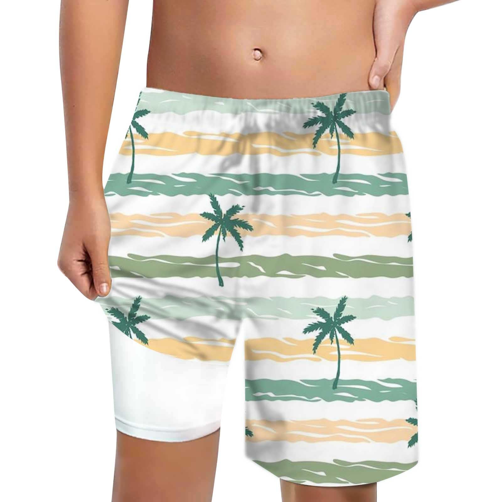 Generisch Swim Shorts Boys Jungen Bademode Bademode mit Kordelzug bequeme Strandshorts für Kinder im Freien Schwimmbadparty