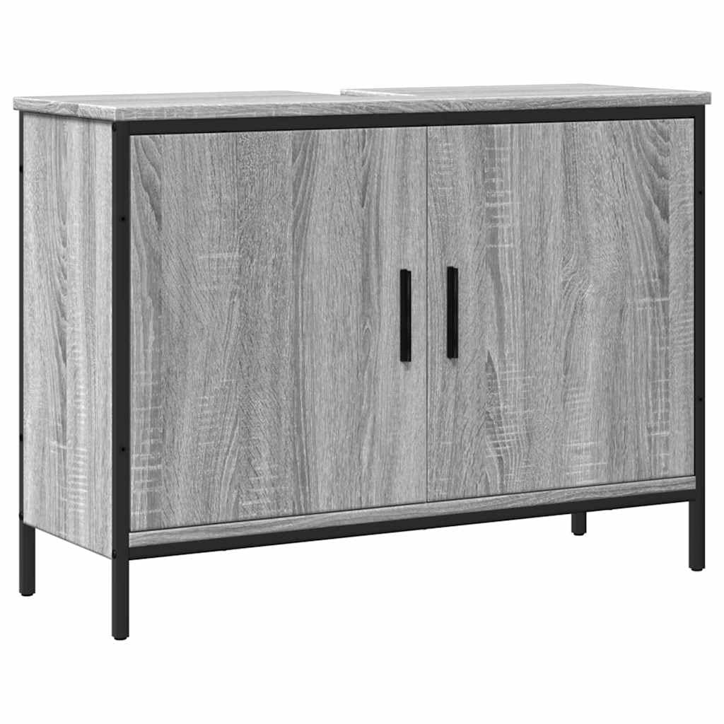 Mobile sottolavabo grigio sonoma, 80 x 30 x 60 cm, mobile da