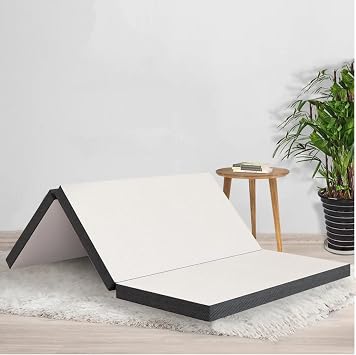 Trifold Mattress, Foldable Mattress with Breathable & Washable Cover, 3 Inch Twin Floor Mattress for Camping, Guest, Floor RV, CertiPUR-US Certified, Folding Mattress Topper - 75" x 38" x 3" TWIN