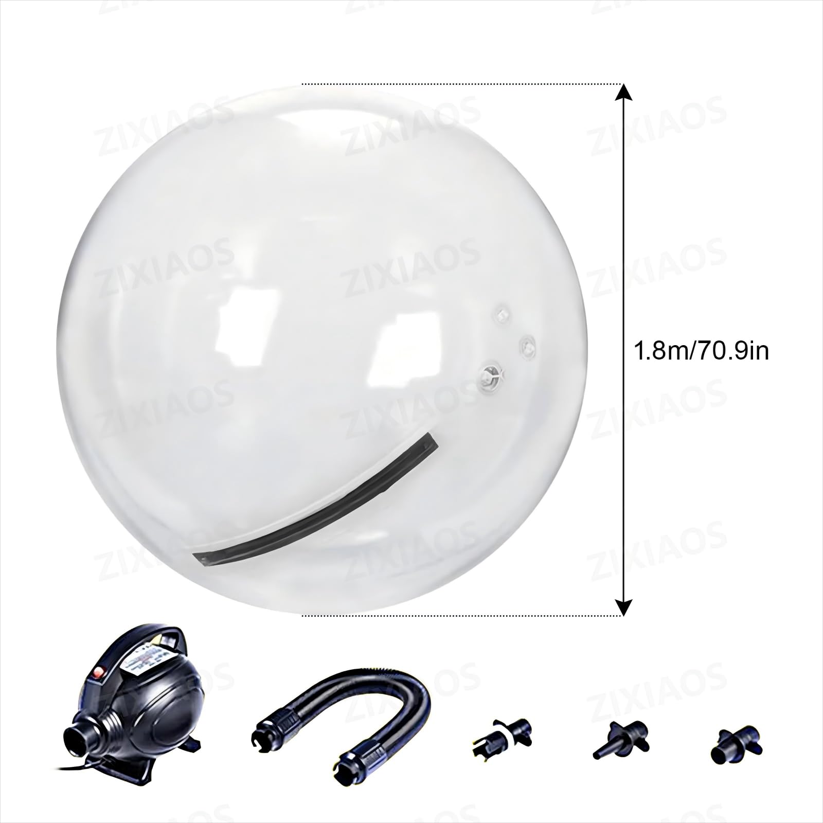 Pelota inflable para caminar con bomba de aire eléctrica, diseño de PVC duradero para playas y equipos de juego comerciales