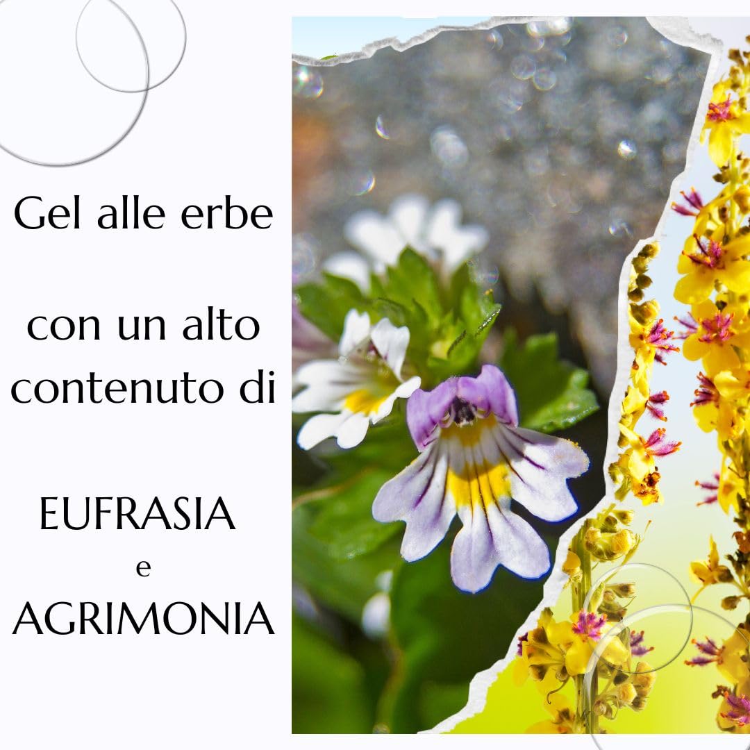 Green idea - Gel Contorno Occhi Rinfrescante - OPTOGEL - con Euphralia, Agrimonia e Pantenolo - Occhi Stanchi e Secchi - Occhi irritati e stressati - Crema palpebrale - 50 ml