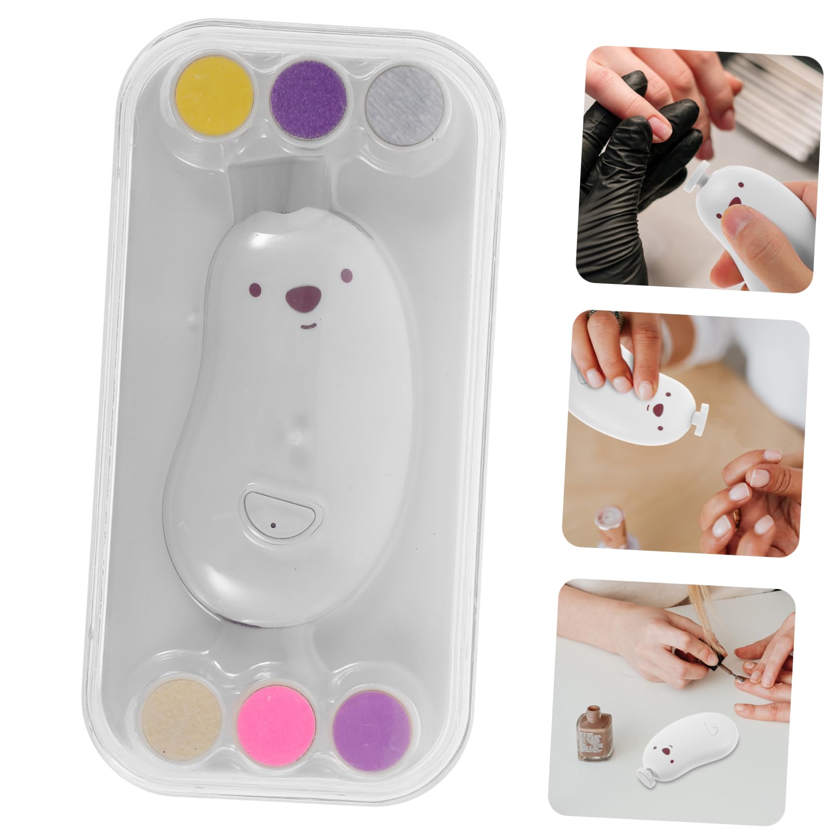 GALPADA Infant Nail File Electric Baby Nail Trimmer 6 Grinding Heads for Toddlers