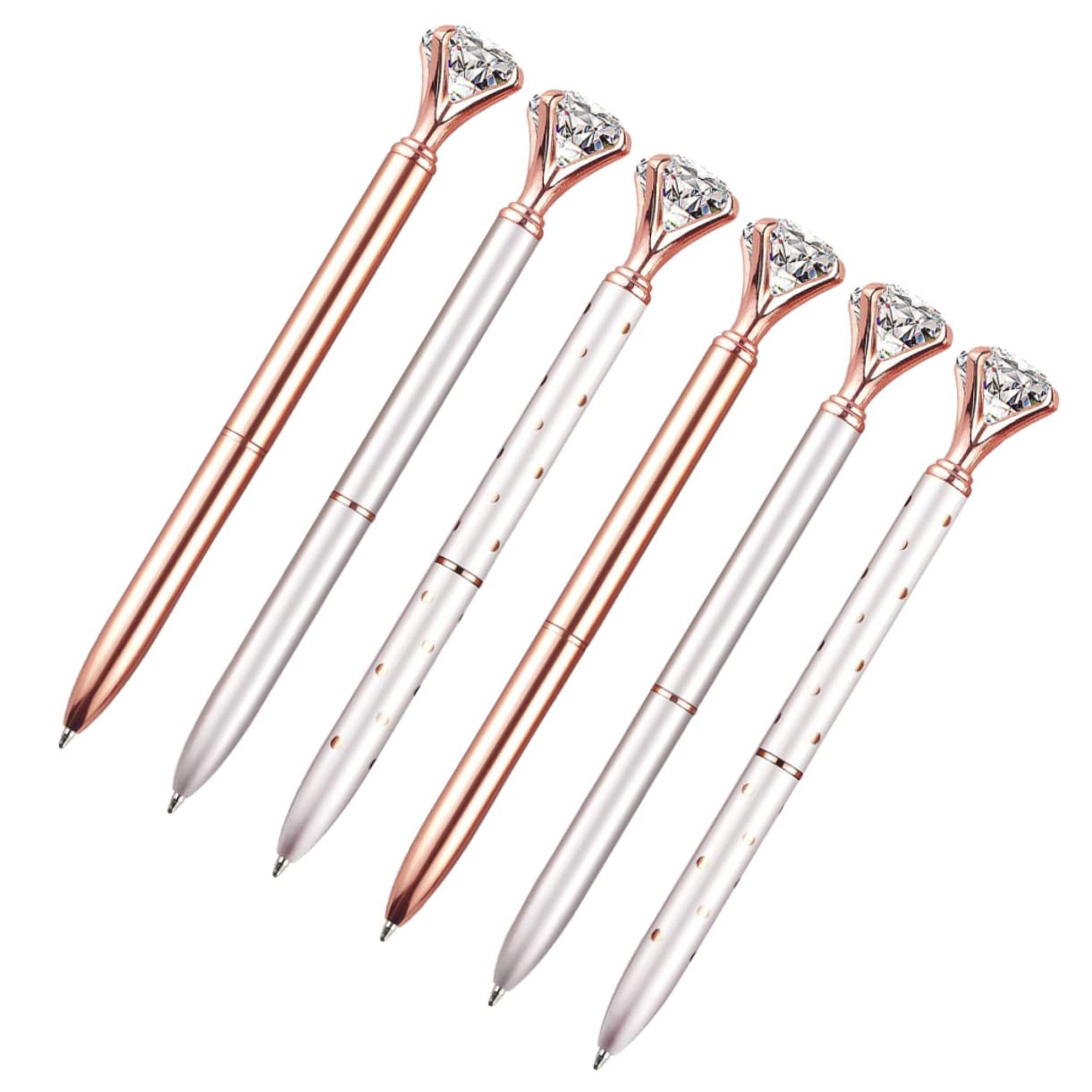Lurrose 24stücke Kugelschreiber Mit Diamantform Ergonomische Multifunktionale Metallstifte Für Schule Und Büro Kreative Schreibgeräte Für Und Bastelprojekte