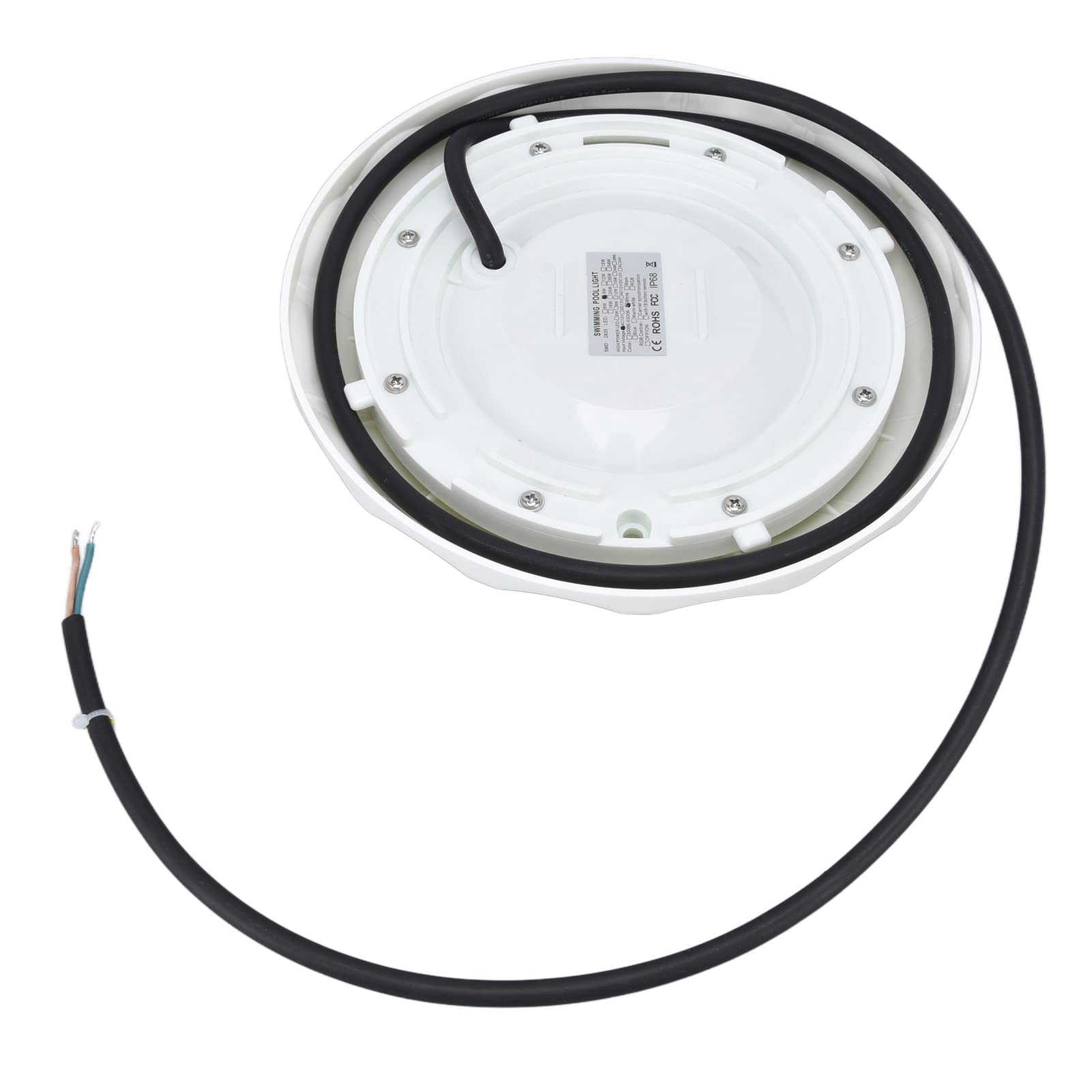 Srliya AC12V 9W LED-Poolleuchte IP68 Wasserdichte Schwimmbadleuchte Wandmontierte Unterwasserleuchte Teich Im Freien 6500K