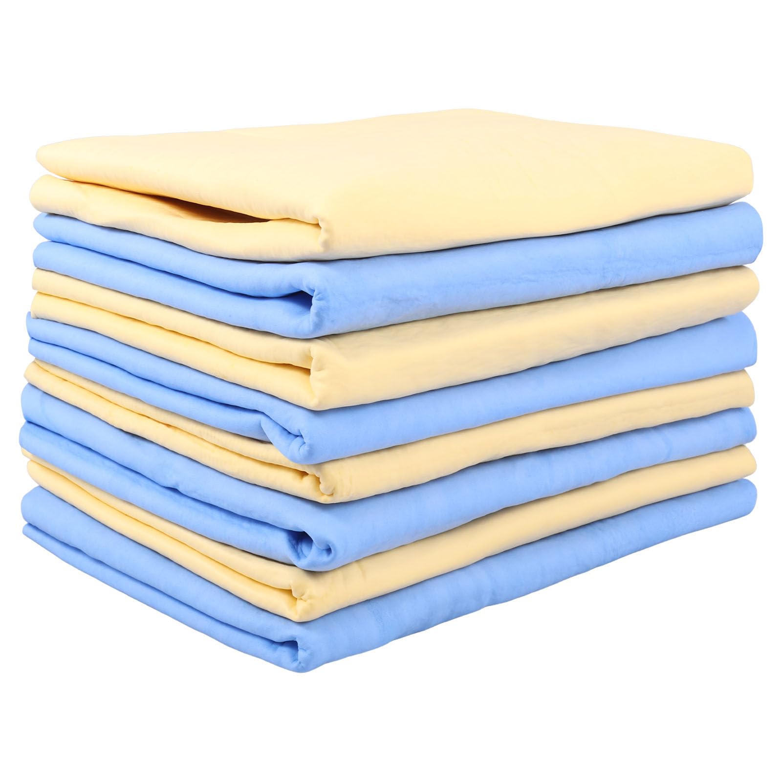 MENIBBLER 8 Pcs PVA Chamois Towel, 66 x 43cm Chamois Leathers for Car, Large Thick Tensile Absorbent Drying Towel for Washing Car Wiping Hair