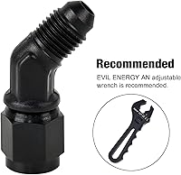 Vista 4 de EVIL ENERGY 3AN Hembra a 3AN Macho Adaptador de Conexión Giratoria de Rápida Montaje en Aluminio Negro